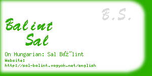 balint sal business card
